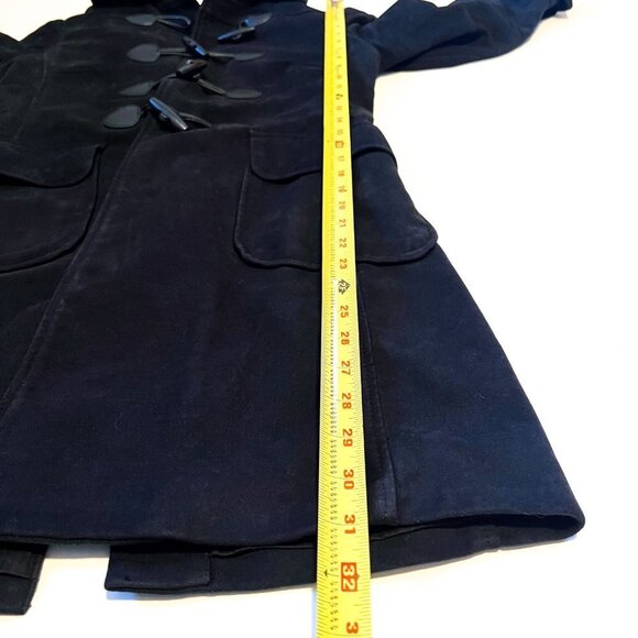 Black Toggle Duffle Car Coat Size Extra Small - Picture 9 of 10
